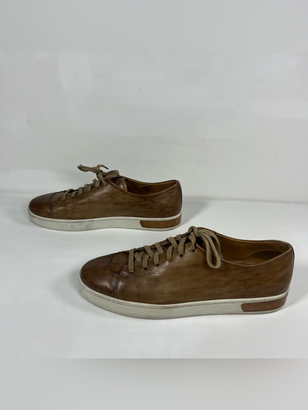 Magnanni Sneakers Low Top Luxury Leather Dress Made Spain Brown Men’s 13 M - Picture 6 of 11